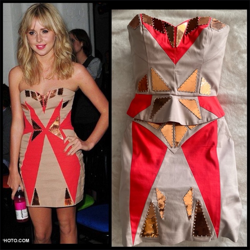Y2K Sass & Bide Armored Panels 2 pc Top + Skirt Set AU 6/EU 36/US 0 $850